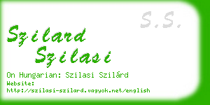 szilard szilasi business card